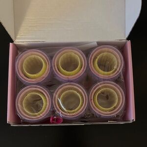 Pink and Yellow Hair Rollers Set